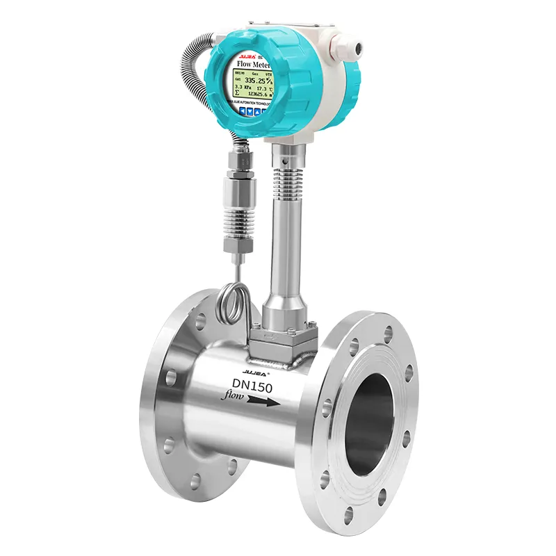 vortex flow meters with temperature pressure compensation for water well flow meter
